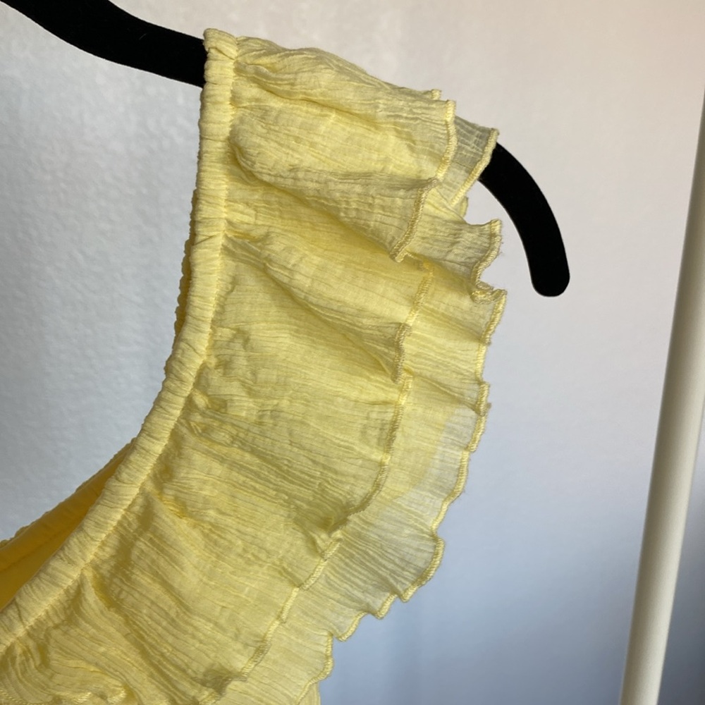 Yellow Ruffle Tie Top - Picture 4 of 5